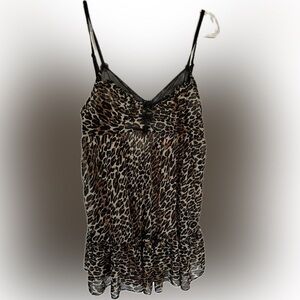 BETSEY JOHNSON VINTAGE ANIMAL PRINT BABYDOLL
